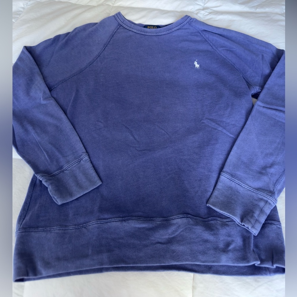 Polo by Ralph Lauren Men's Blue lightweight sweatshirt EXCELLENT cond. small